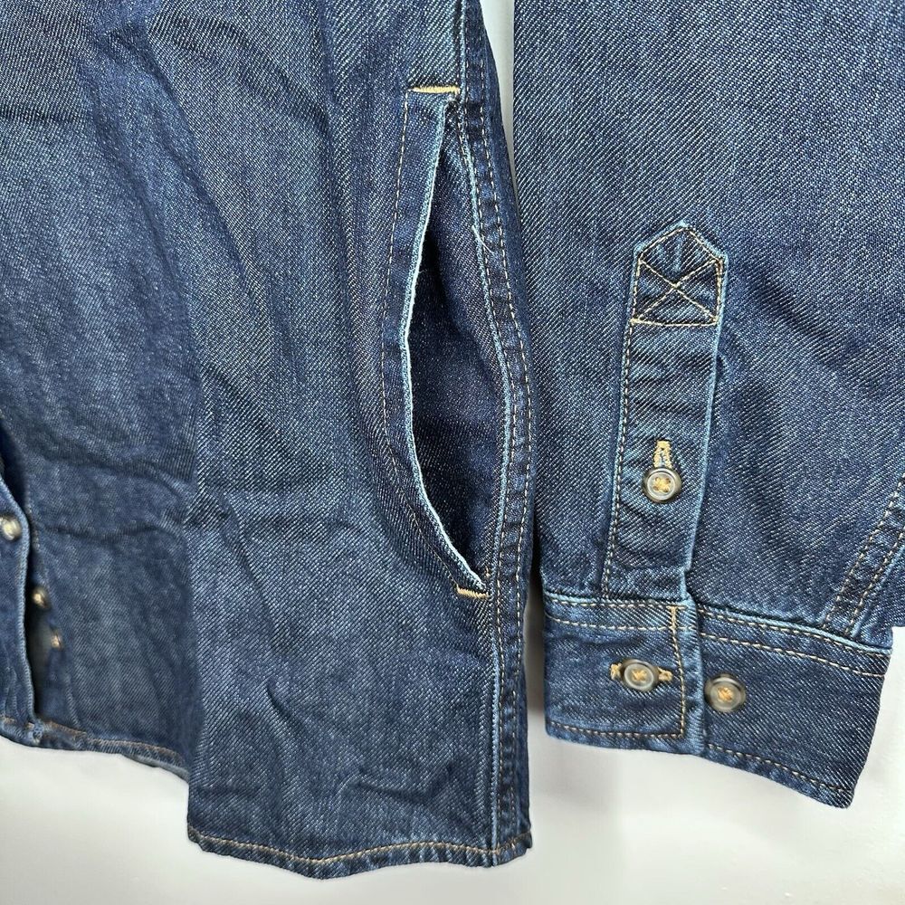 Carhartt Women's Relaxed Fit Midweight Denim Long-Sleeve Over Shirt Sz M - Picture 4 of 7